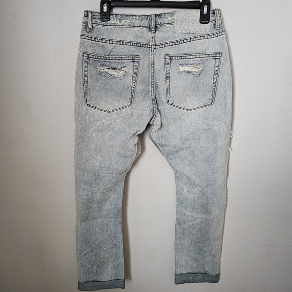 One Teaspoon Jeans Distressed Light Blue denim ripped Neutral Casual Comfy - Picture 8 of 14